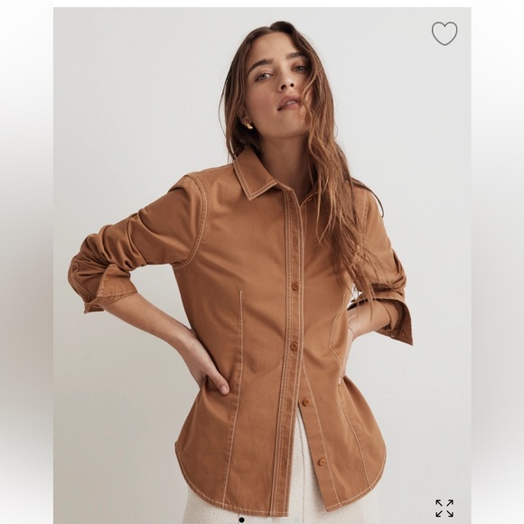 Madewell Darted Button-Up Shirt in (Re)generative Chino - Picture 1 of 10